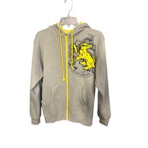 Harry Potter Hufflepuff Hoodie XS Gray & Yellow
